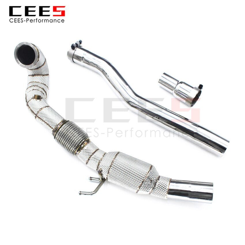 CEES Exhaust System For Audi S3 Headers With/Without Catalyst Test Pipe Converter High Flow Catted Exhaust Downpipe