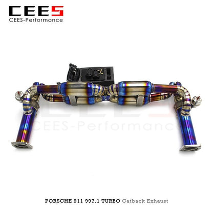 CEES Catback Exhaust for Porsche 911 997.1 TURBO 3.6 2004-2012 Titanium Exhaust Valve Control Performance Exhuast Pipe Systems