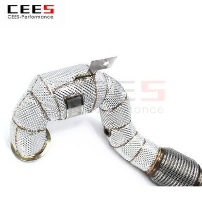 CEES Exhaust System For Volkswagen CC 2.0T Headers With Catalyst Test Pipe Converter High Flow Catted Exhaust Downpipe