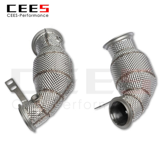 CEES Exhaust System For BMW F90 M5 Headers With Catalyst Test Pipe Converter High Flow Catted Exhaust Downpipe