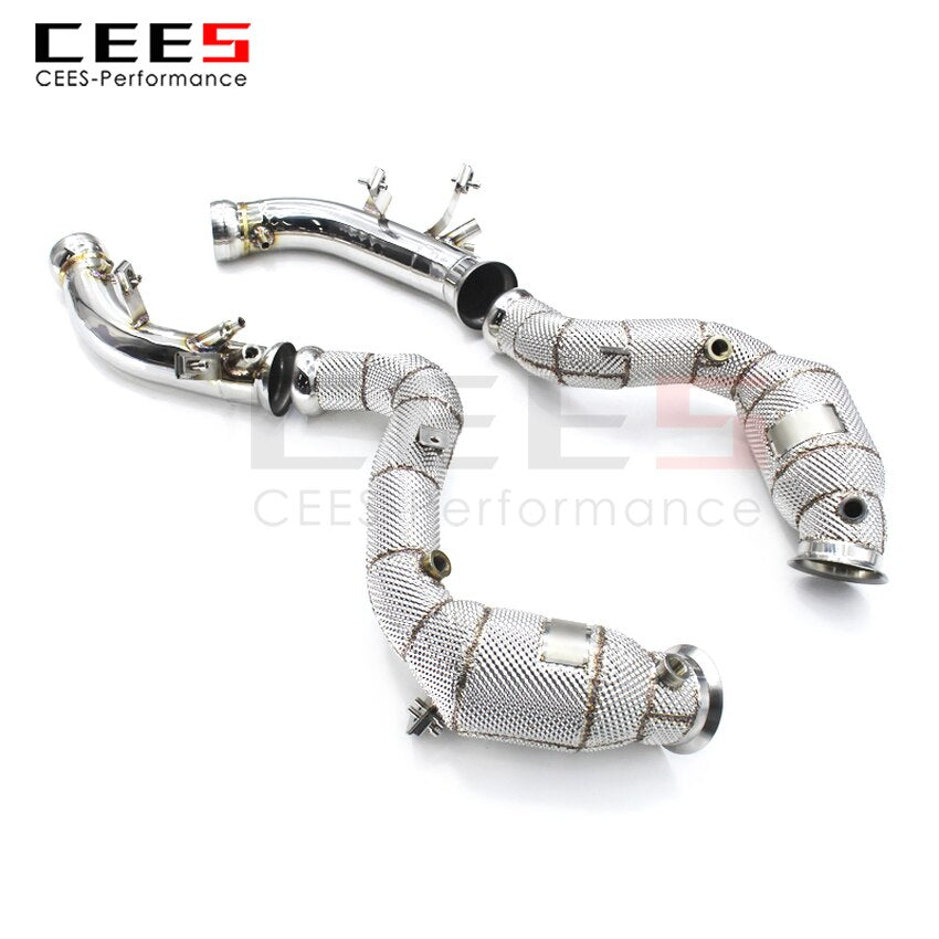 Exhaust System For Mercedes Benz E63 E63 E63S GTC GT-C Headers Catalyst Test Pipe Converter High Flow Catted Exhaust Downpipe