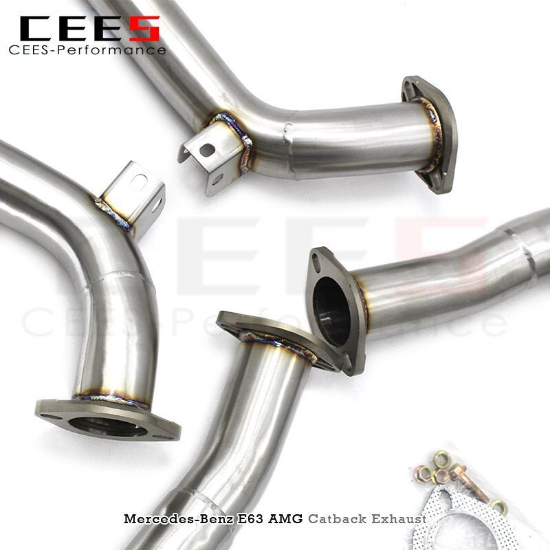 CEES Catback Exhaust for Mercedes-Benz E63 AMG 2007-2015 Escape Stainless Steel Exhaust Pipe Muffler Performance Exhaust System