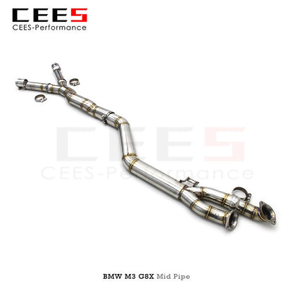 CEES Mid Pipe for BMW M3 G80/G8X 3.0T 2020-2025 Stainless Steel Tuning Automotive Performance Accessories Exhaust Pipe