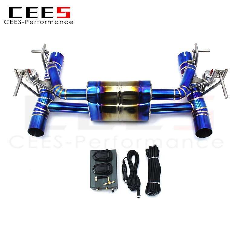 CEES Muffler Exhaust System Pipe Tuning High-performance Tuning Escape For Ferrari 488 2015-2019 Titanium Valve Catback