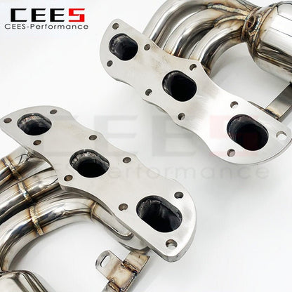 CEES Exhaust Manifold for Porsche Cayman 987.2 2.7/2.9/3.4L 2008-2012  with Catalyst Downpipe Tuning Performance Headers SS304