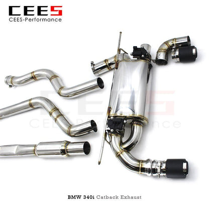 CEES Catback Exhaust For BMW 340/340i 2.0T 2016-2023 Escape 304 Stainless Steel Exhaust Pipe Muffler Car tuning Exhaust System