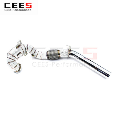 CEES Exhaust System For Volkswagen VW golf 7 GTI Headers With Catalyst Test Pipe Converter High Flow Catted Exhaust Downpipe