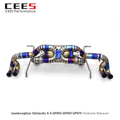 CEES Catback Exhaust for Lamborghini Gallardo 5.2 LP550L/P560/LP570 2008-2016 Titanium Exhaust Pipe Muffler Exhaust System