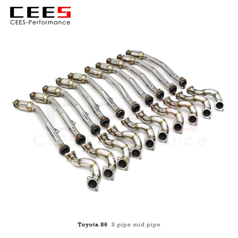 CEES Front Pipe S Pipe for Toyota FT86/GT86/86 2.0 2012-2019 High Performance Mid Pipe Exhaust Downpipe 1 Set Tuning Parts