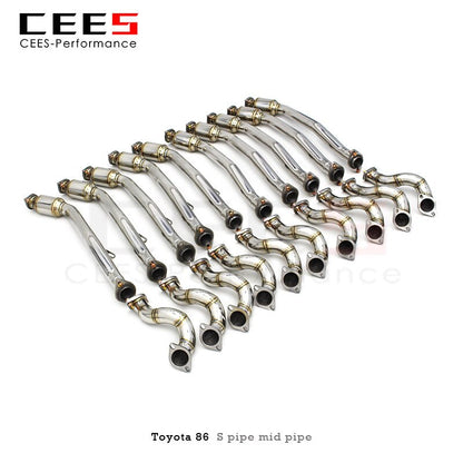 CEES Front Pipe S Pipe for Toyota FT86/GT86/86 2.0 2012-2019 High Performance Mid Pipe Exhaust Downpipe 1 Set Tuning Parts