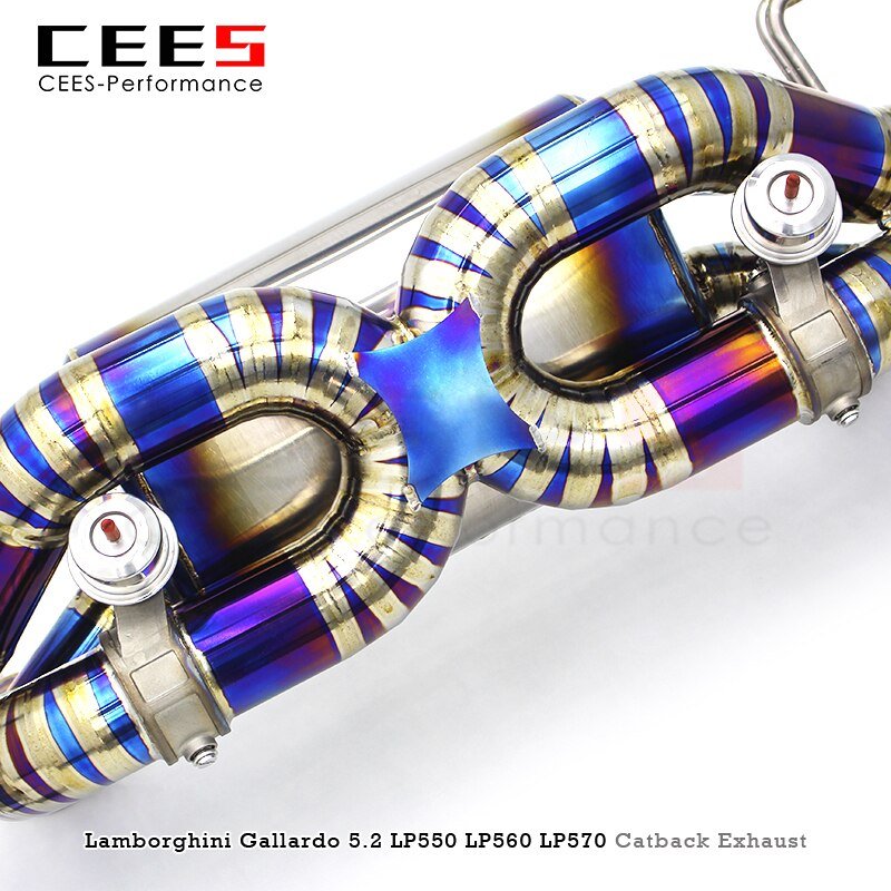 CEES Catback Exhaust for Lamborghini Gallardo 5.2 LP550L/P560/LP570 2008-2016 Titanium Exhaust Pipe Muffler Exhaust System