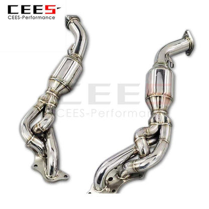 CEES Exhaust System For LEXUS LX570 Headers Stainless Steel Test Pipe No cat Downpipe Terminale Scarico Auto