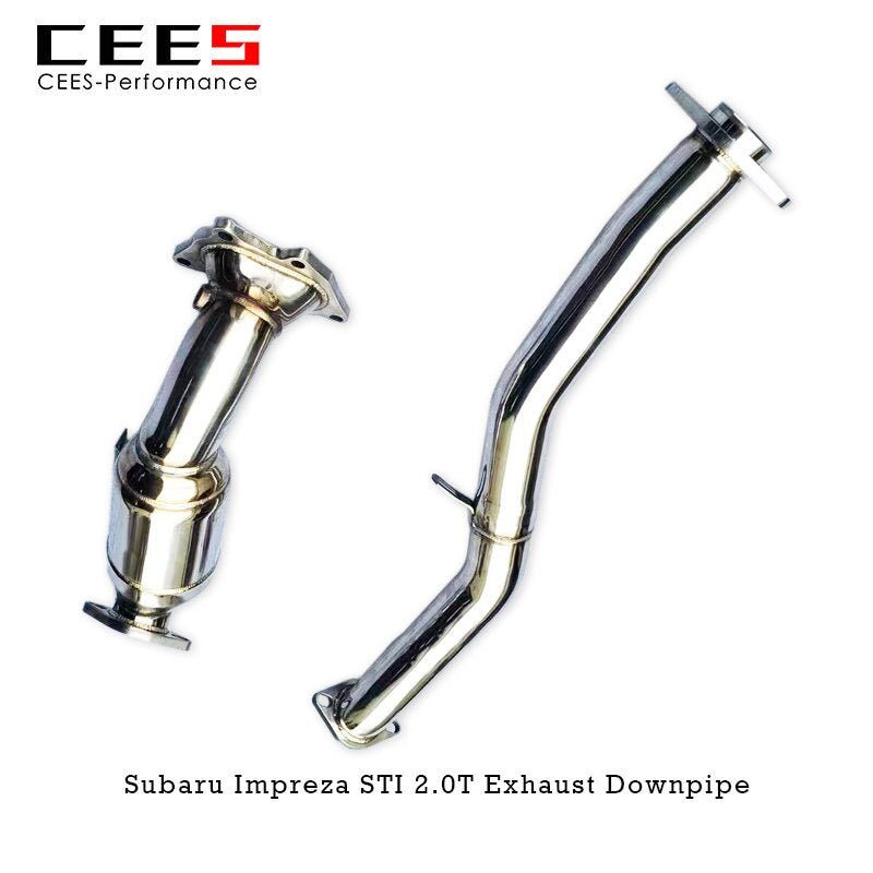 CEES Downpipe For Subaru Impreza STI 2.0T 2003-2007 Stainless Steel High flow catted downpipe with catalyst Car Exhaust System