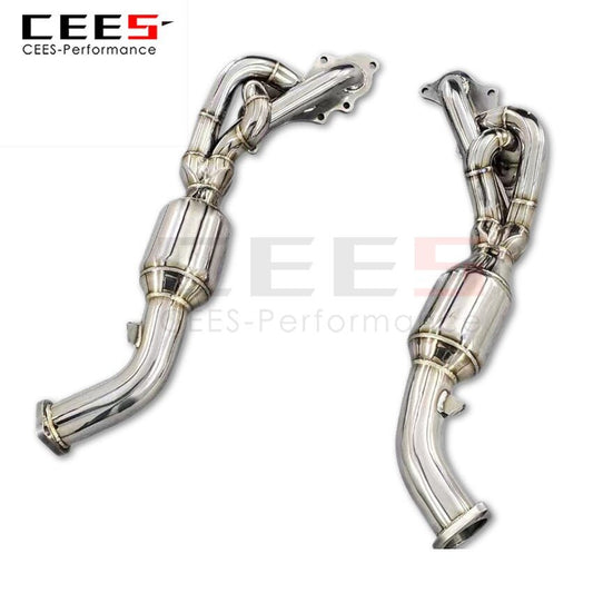 CEES Exhaust System For LEXUS LX570 Headers Stainless Steel Test Pipe No cat Downpipe Terminale Scarico Auto
