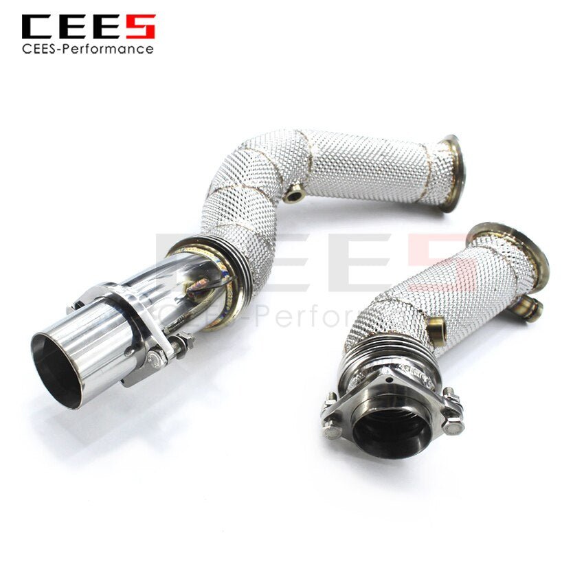 CEES Exhaust System For BMW M3 M4 F80 F82 3.0T Headers Without Catalyst No cat Downpipe Manifold Stainless Steel Car Accessories