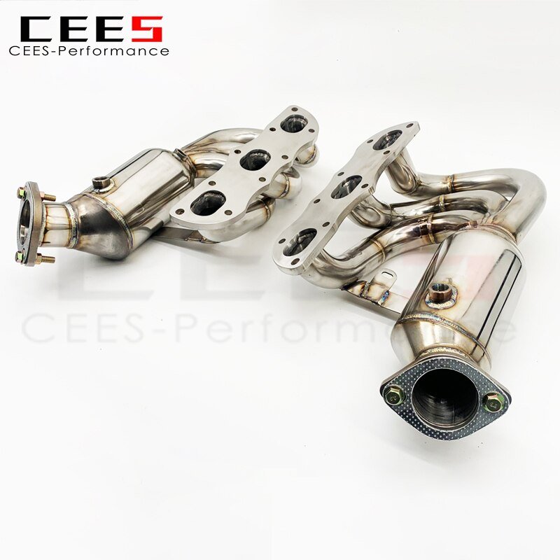 CEES Exhaust Manifold for Porsche Cayman 987.2 2.7/2.9/3.4L 2008-2012  with Catalyst Downpipe Tuning Performance Headers SS304