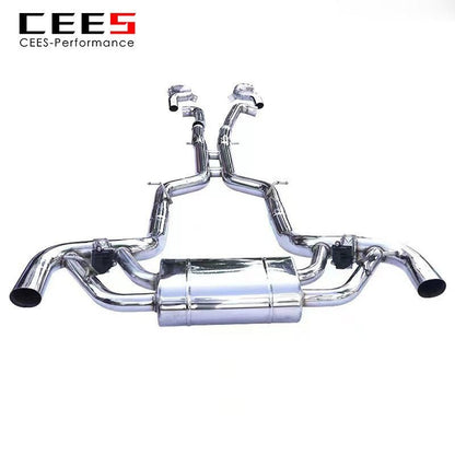 CEES Catback Valve Exhaust Decat Downpipe for Mercedes-Benz GT AMG C190 4.0T 2016-2022 StainlessSteel Valvetronic Muffler System