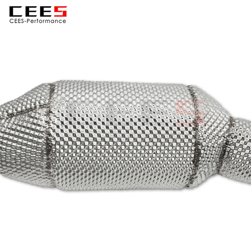 CEES Exhaust System For Jaguar XE 3.0T Headers With Catalyst Test Pipe Converter High Flow Catted Exhaust Downpipe