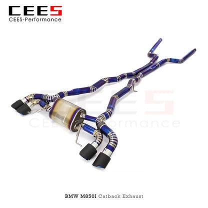 CEES Catback for BMW M850i V8 4.4T 2019-2023 Tuning Performance Titanium Exhaust Pipe Muffler Racing Car Escape Exhaust System