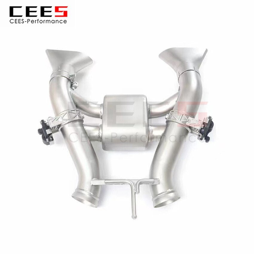 CEES Exhaust System For Mclaren 650S Stainless Steel Valve Muffler Catback Escape Tubo Escape Coche Terminale Scarico Auto