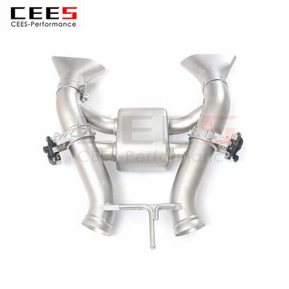 CEES Exhaust System For Mclaren 650S Stainless Steel Valve Muffler Catback Escape Tubo Escape Coche Terminale Scarico Auto