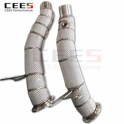 CEES Exhaust System For Ferrari 458 458SP Headers Without Catalyst No cat Downpipe Manifold Stainless Steel Car Accessories