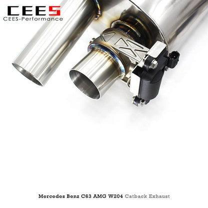 CEES Catback Exhaust For Mercedes-Benz C63 AMG W204 6.2 2012-2015 Exhaust Pipe Muffler 304 Stainless Steel Exhaust System