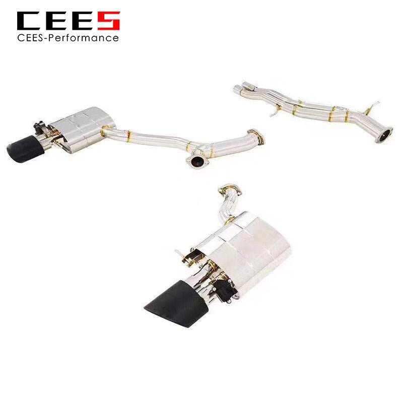 CEES Catback For AUDI RS4 2.9T 2019-2022 Racing Car Valve Muffler Titanium Alloy Valvula Escape Electrica Exhaust System Scarico