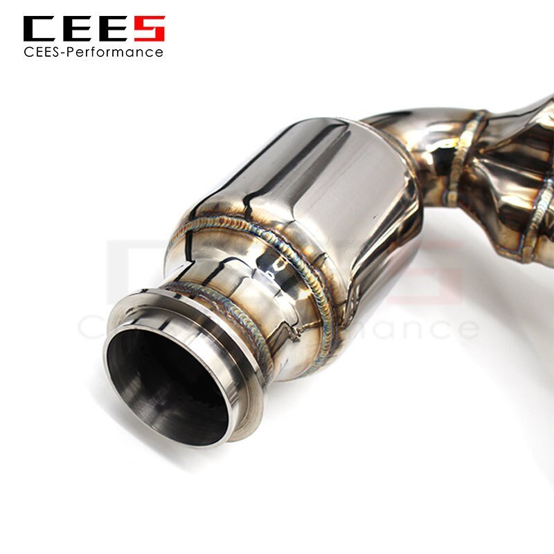 CEES Exhaust Manifold for Porsche 911 991.1 GT3 3.8T 2014-2016 Performance Tuning SS304 Exhaust Pipe High Flow Catted Downpipe