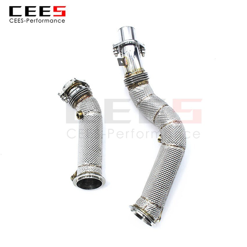 CEES Exhaust System For BMW M3 M4 F80 F82 3.0T Headers Without Catalyst No cat Downpipe Manifold Stainless Steel Car Accessories