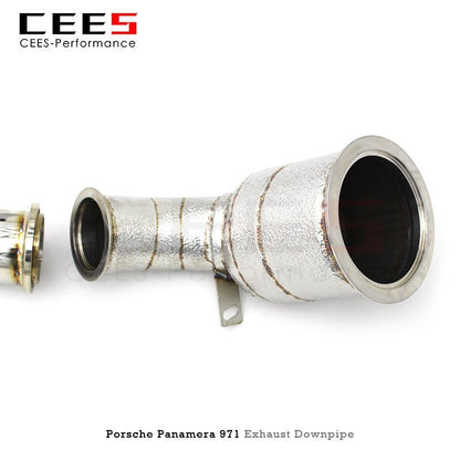 CEES Exhaust Downpipe For Porsche Panamera 971 2.9T 2018+ Downpipe without catalyst 304Stainless Steel Pipe Exhaust System