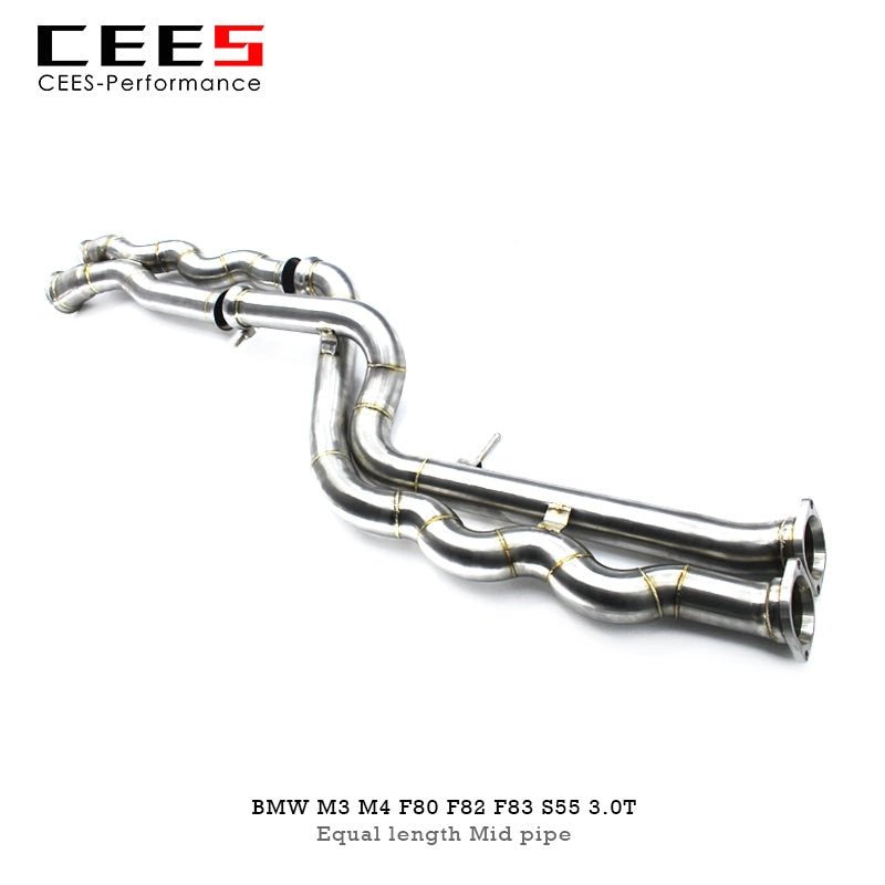 CEES Equal Length Mid Pipe for BMW M2C S55 3.0T 2018-2022 Stainless Steel Performance Exhaust Pipe Automobile Exhaust System