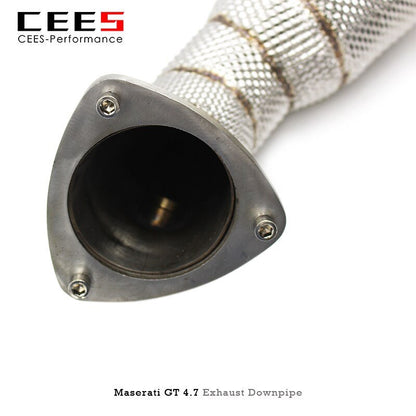 CEES Exhaust Downpipe For Maserati Gran Turismo/GT 4.7 2008-2023 SS304 with catalyst High flow catted downpipe Exhaust Pipe