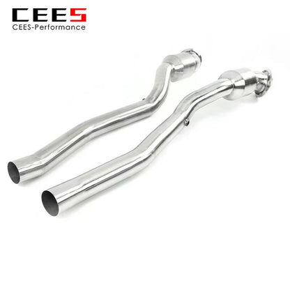 CEES Downpipe ForFerrari GTC4 Lusso 2018- Stainless Steel Catless Performance Downpipe Without Catalyst Exhaust System Test Pipe