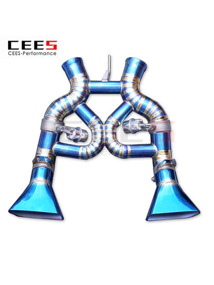 CEES Exhaust System For Mclaren MP4-12C Titanium Alloy Catback Valve Muffler Auto Modification Terminale Scarico Auto Car Parts