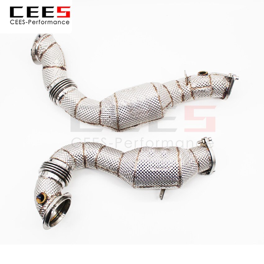 CEES Exhaust System For BMW 1M N54 Header With/Without Catalyst Test Pipe Converter High Flow Catted Exhaust Downpipe