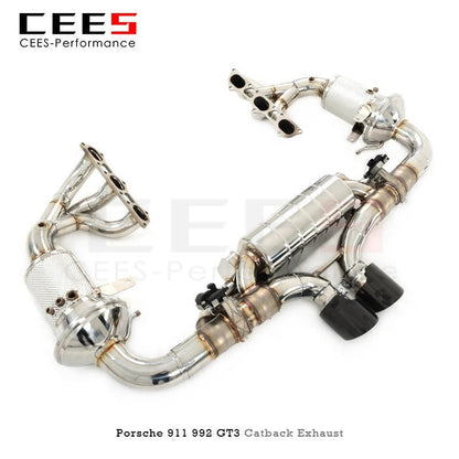 CEES Exhaust Manifold for Porsche 911 992 GT3 4.0 2015-2022 Performance Exhaust System Stainless Steel Muffler Car Exhaust Pipe