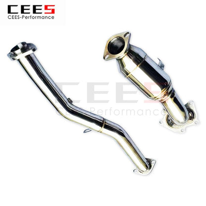 CEES Exhaust System For For Subaru Impreza STI 2.0T 2003-2007 Header With Catalyst Test Pipe Converter High Flow Catted Downpipe