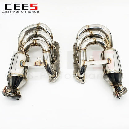 CEES Exhaust Manifold for Porsche Cayman 987.2 2.7/2.9/3.4L 2008-2012  with Catalyst Downpipe Tuning Performance Headers SS304