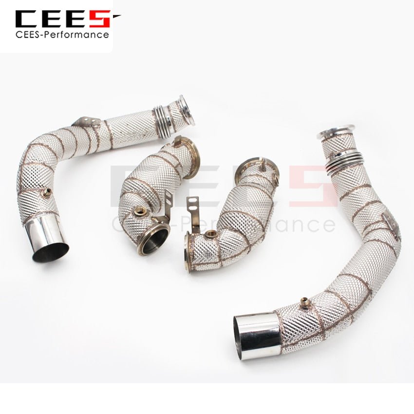 CEES Exhaust System For BMW X5 X6 X7 Headers With/Without Catalyst Test Pipe Converter High Flow Catted Exhaust Downpipe