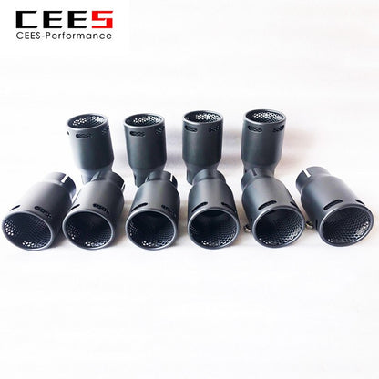 CEES Matte Black Tail Throat For Lamborghini Aventador SVJ/Huracan EVO Spyder Stainless Steel Exhaust Pipe Tail Throat