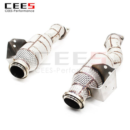 CEES Exhaust System For Mercedes-Benz GLC43 Headers With/Without Catalyst Test Pipe Converter High Flow Catted Exhaust Downpipe