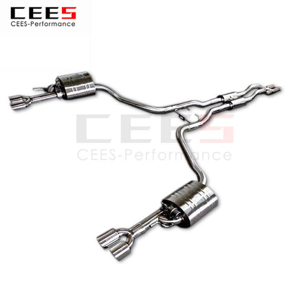 CEES Exhaust System ForJaguar XJL 3.0T 10-19 Stainless Steel Valve Muffler Catback Escape Tubo Escape Coche Car Parts