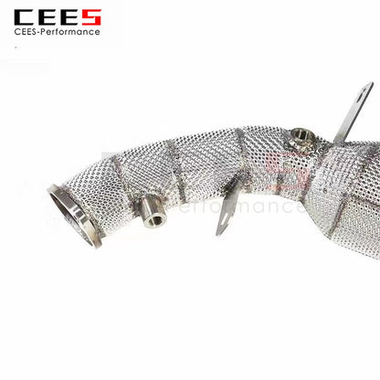 CEES Exhaust System For Cadillac CT4 CT5 2.0T Headers With Catalyst Test Pipe Converter High Flow Catted Exhaust Downpipe