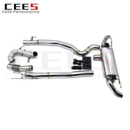 CEES Catback Exhaust Downpipe For Mercedes-Benz A45 AMG 2.0T 2014- Stainless Steel Exhaust valve control  Exhaust System