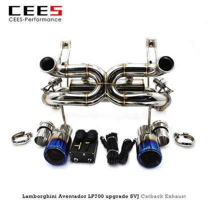 CEES Catback Exhaust For Lamborghini Aventador 6.5 LP700 2011-2016 Stainless Steel Exhaust valve control Muffler Exhaust System