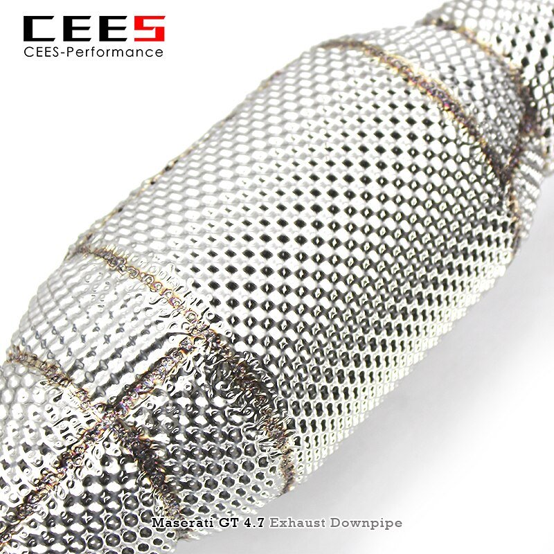 CEES Exhaust Downpipe For Maserati Gran Turismo/GT 4.7 2008-2023 SS304 with catalyst High flow catted downpipe Exhaust Pipe