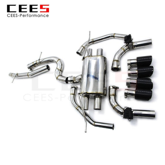 CEES Catback Exhaust for Audi S3 2.0T 2015-2023 Tuning Performance Stainless Steel Escape Exhaust Pipe Valve Exhaust System