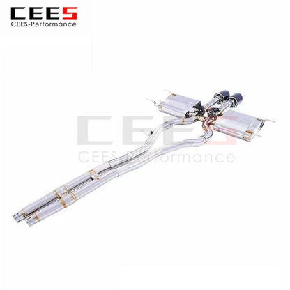 CEES Exhaust System For Jaguar F-TYPE 3.0T 17-21 Stainless Steel Valve Muffler Catback Escape Tubo Escape Coche Car Parts