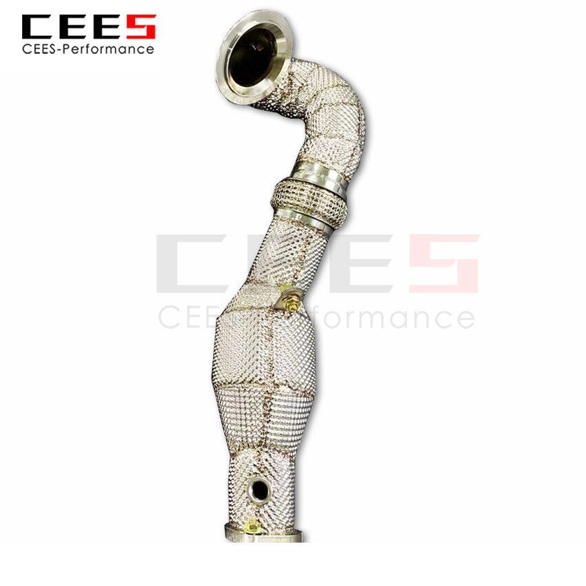 CEES Exhaust System For BMW 1M E82 3.0T N54 Headers With/Without Catalyst Test Pipe Converter High Flow Catted Exhaust Downpipe